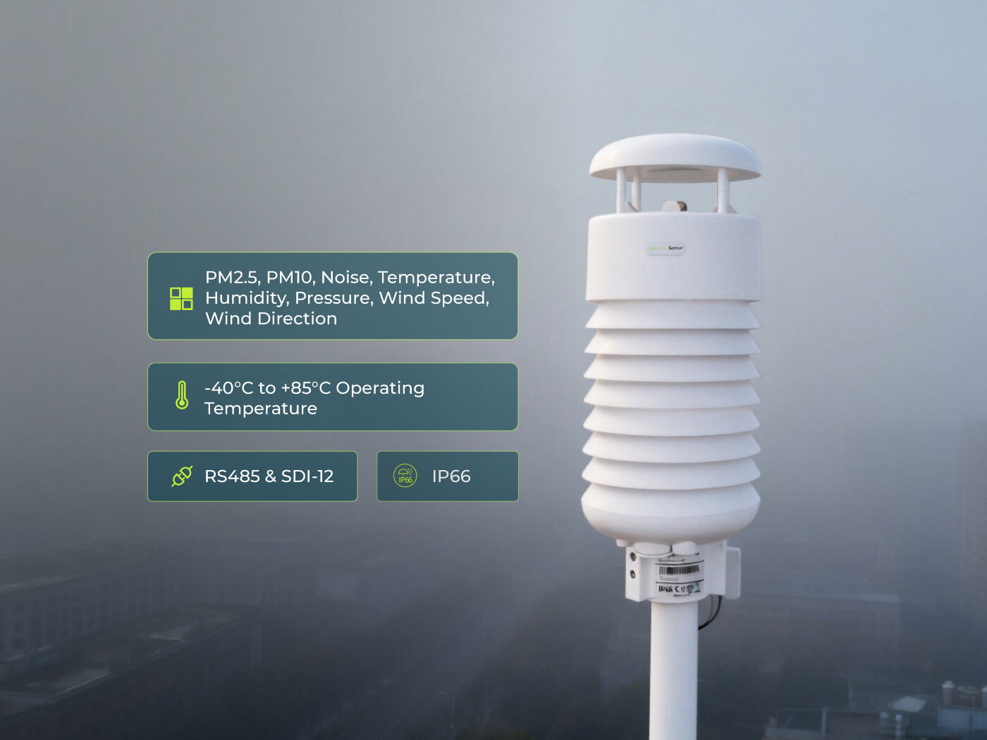 SenseCAP S800 8-in-1 Compact Weather Sensor