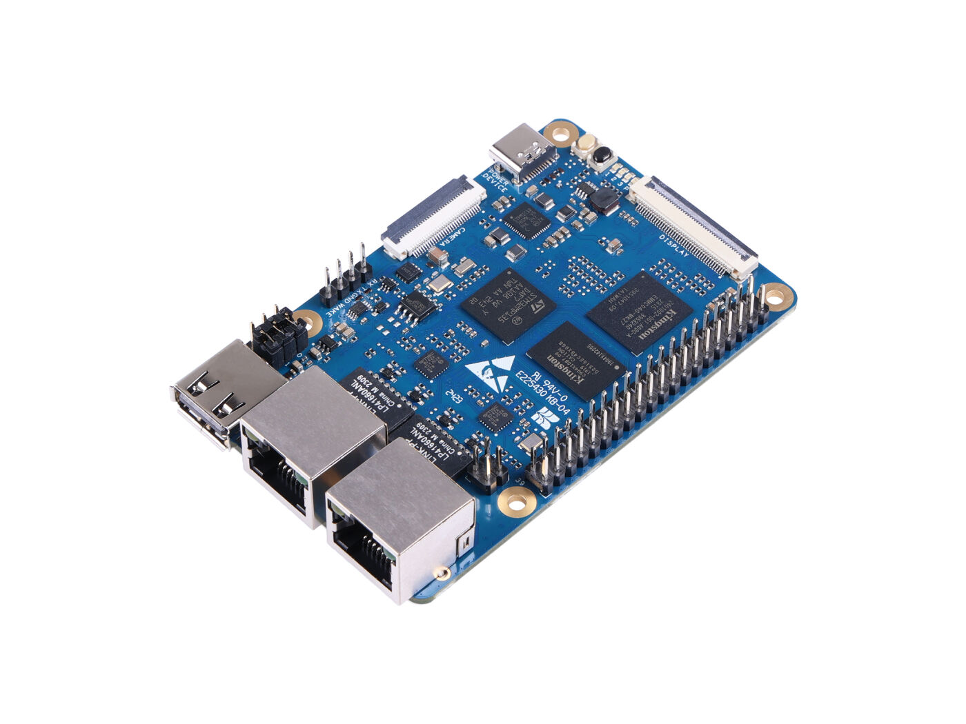 ODYSSEY- STM32MP135D with eMMC, Cortex-A7 STM32, Yocto/Buildroot OS, Ethernet ports with WoL, USB Type-A, CSI, LCD, 4Gb DRAM, TF card holder, PoE