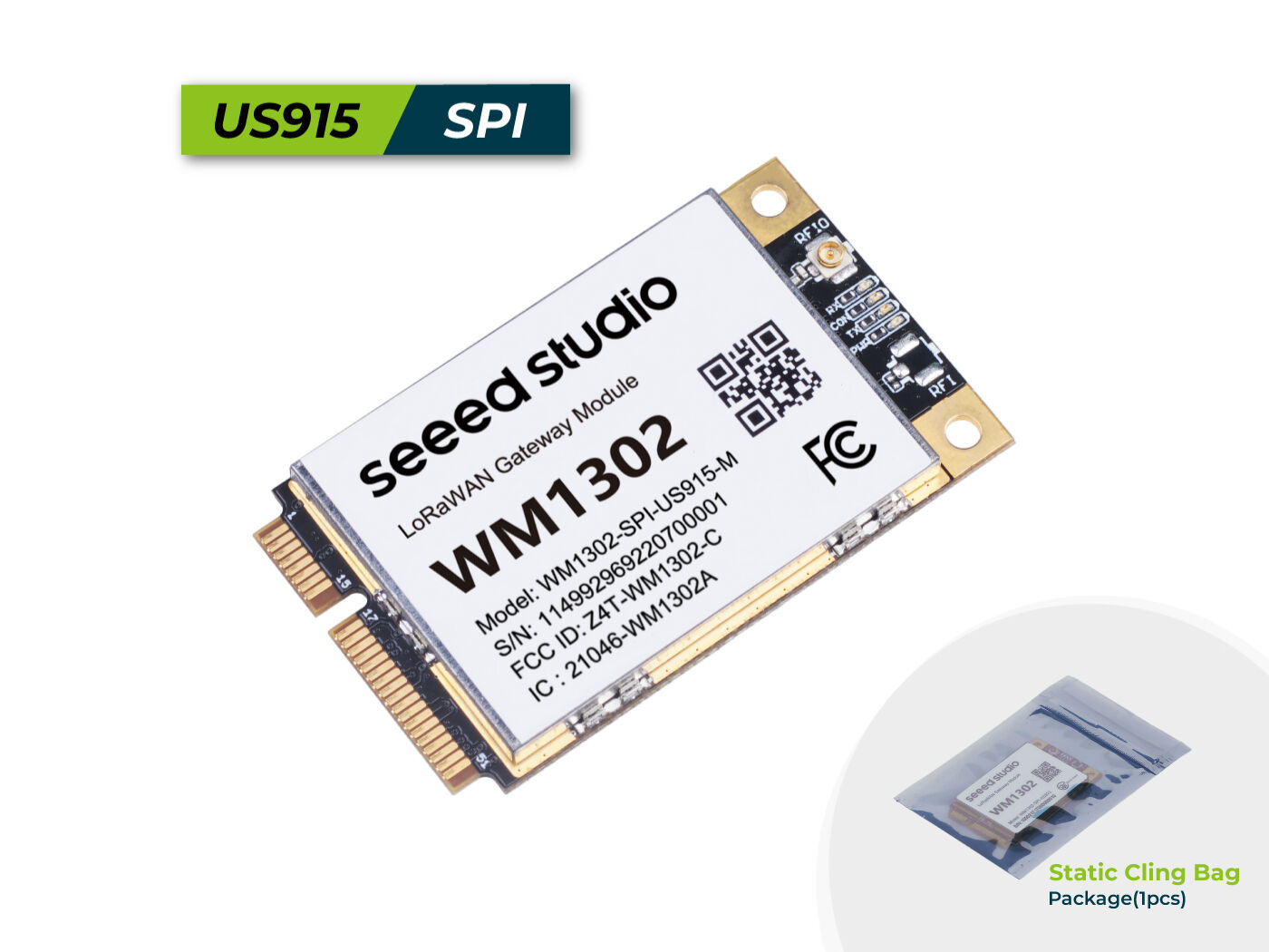 Wio-WM1302 LoRaWAN Gateway Module (SPI) - US915 - M