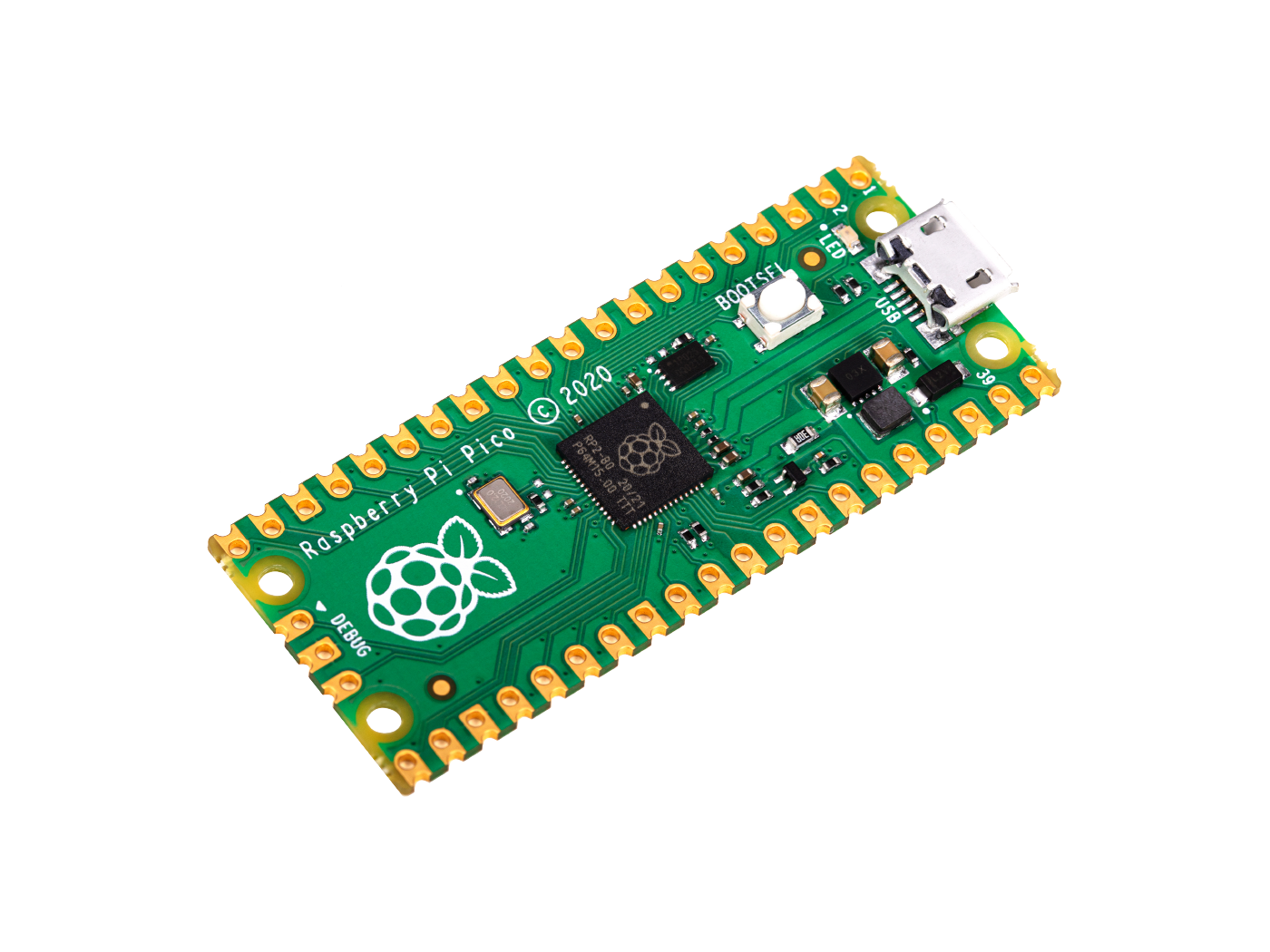 Raspberry Pi Pico - Raspberry Pi RP2040 chip, beginner-friendly microcontroller, small & flexible design, low power consumption