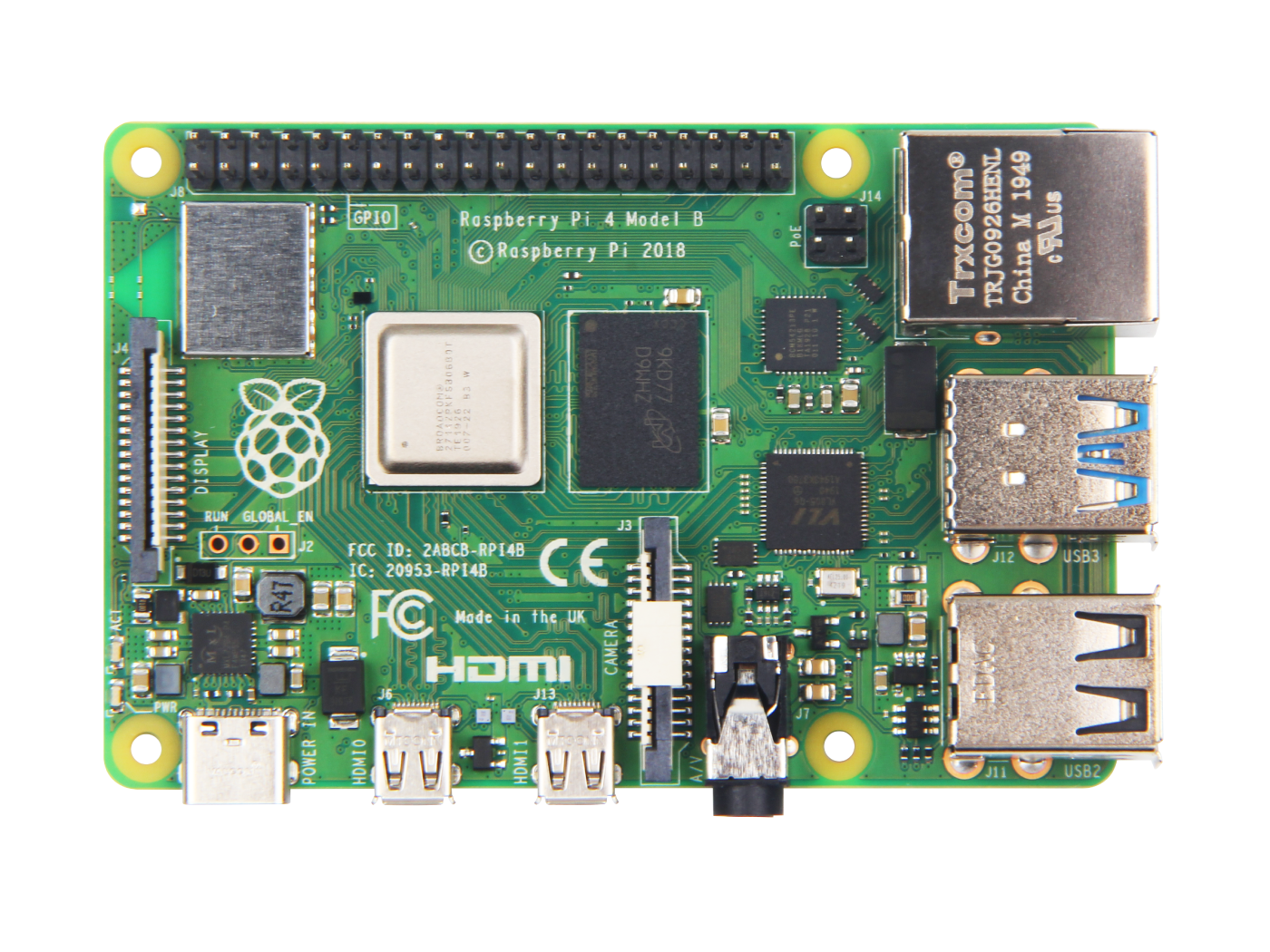 Raspberry Pi 4 Computer Model B 2GB V1.2