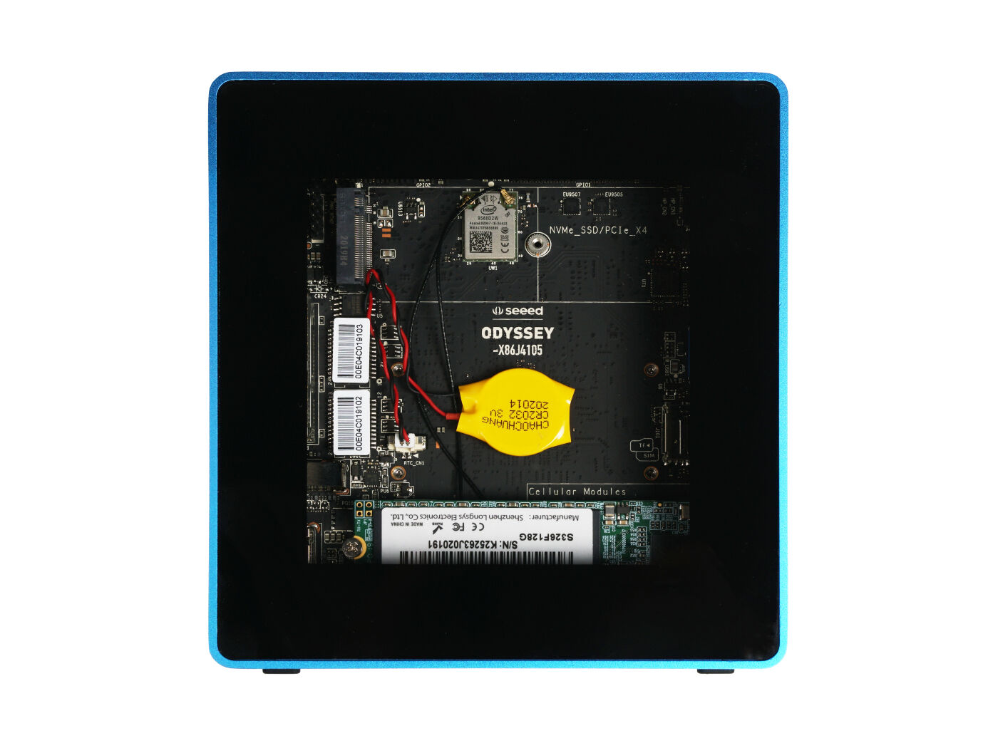 Odyssey Blue: Quad Core Celeron J4105 Windows 10 Mini PC with 128GB external SSD (TELEC)