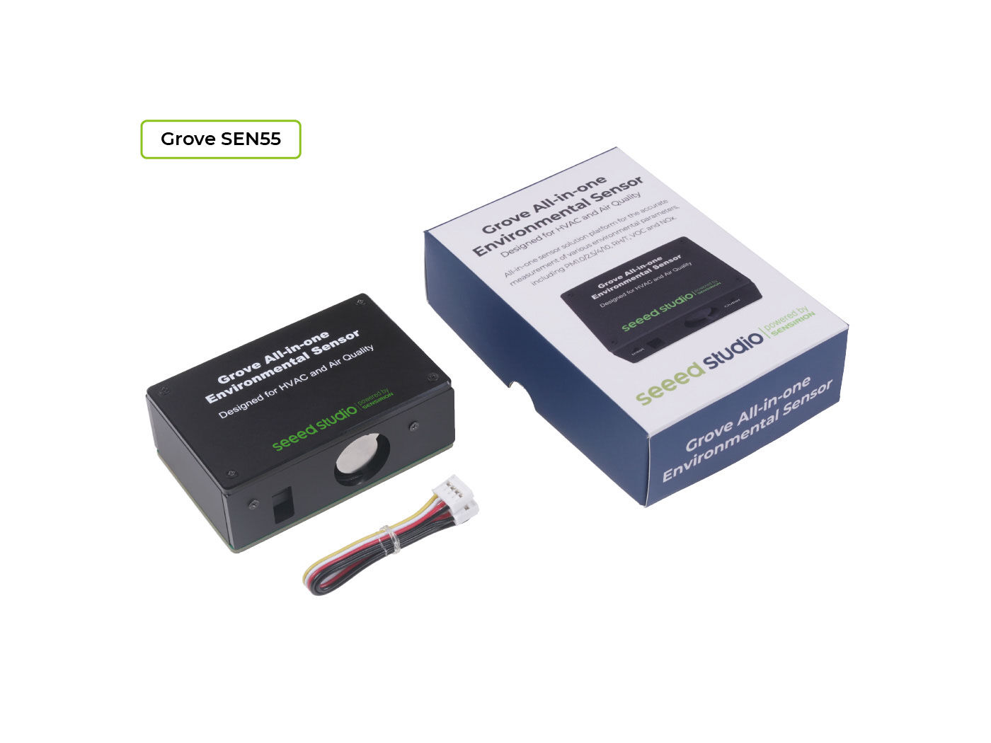 Grove - SEN55 All-in-one environmental sensor - NOx, VOC, RH, Temp, PM1.0/2.5/4/10 with proprietary algorithms, HVAC, Air Purifier