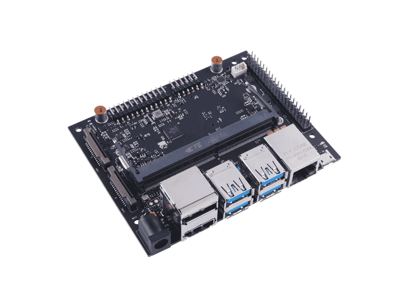 A206 Carrier Board for Jetson Nano/Xavier NX/TX2 NX, with 4 USB, M.2 Key M, E, and same size of NVIDIA® Jetson Xavier™ NX carrier board