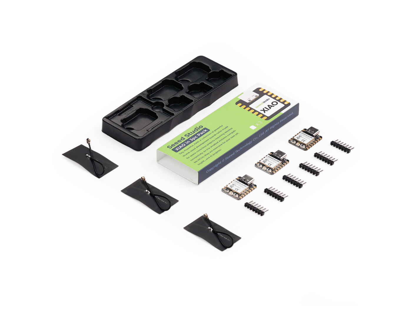 XIAO Premium 3pcs Pack with Pin-Headers : 10% off and free shipping