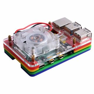 Colorful Case with Single Fan (Support Pi 4B)