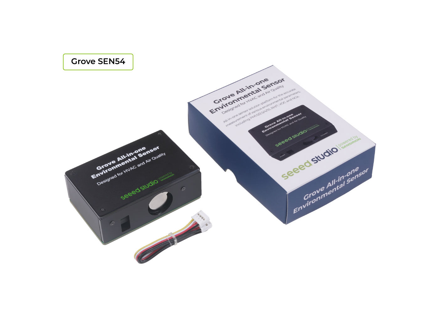 Grove - SEN54 All-in-one environmental sensor - VOC, RH, Temp, PM1.0/2.5/4/10 with proprietary algorithms, HVAC, Air Purifier