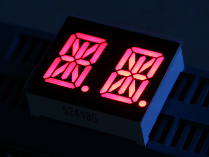 Dual Alphanumeric 14 Segment LED - Red 0.54"