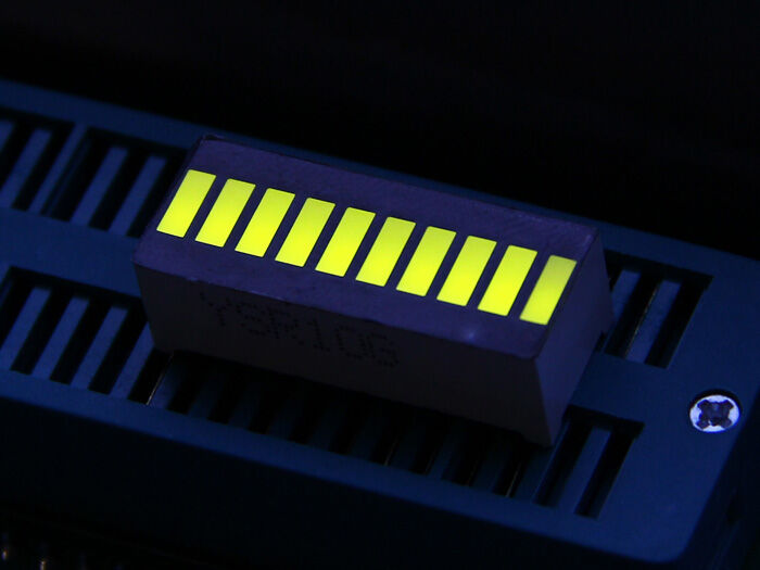 10 Segment LED - Yellow Green
