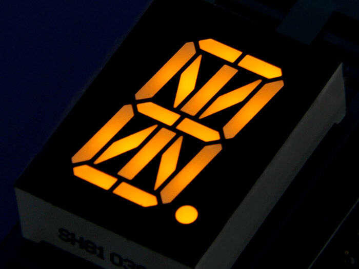 0.8 Inch 16 Segment LED Yellow - Common Anode