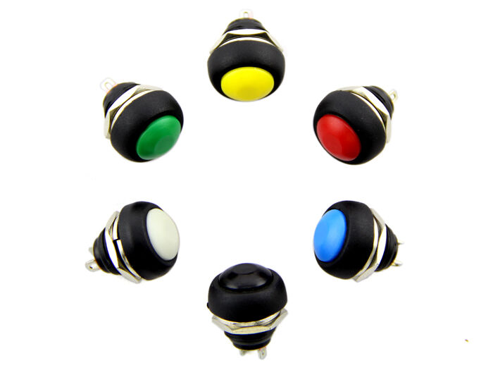 12mm Domed Push Button Pack
