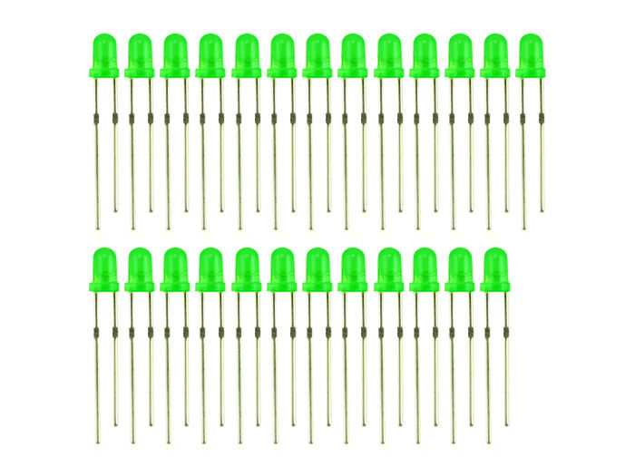3mm LED Green - 25 PCs