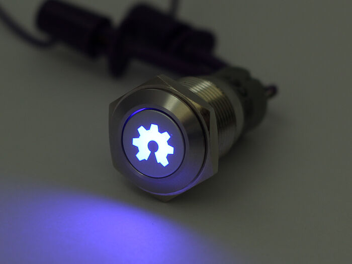 Turn On Open Hardware - Metal Push Button With OSH Logo