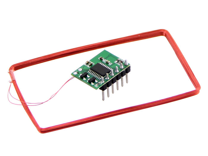 Mini 125Khz RFID Module - Pre-Soldered Antenna (70mm Reading Distance)