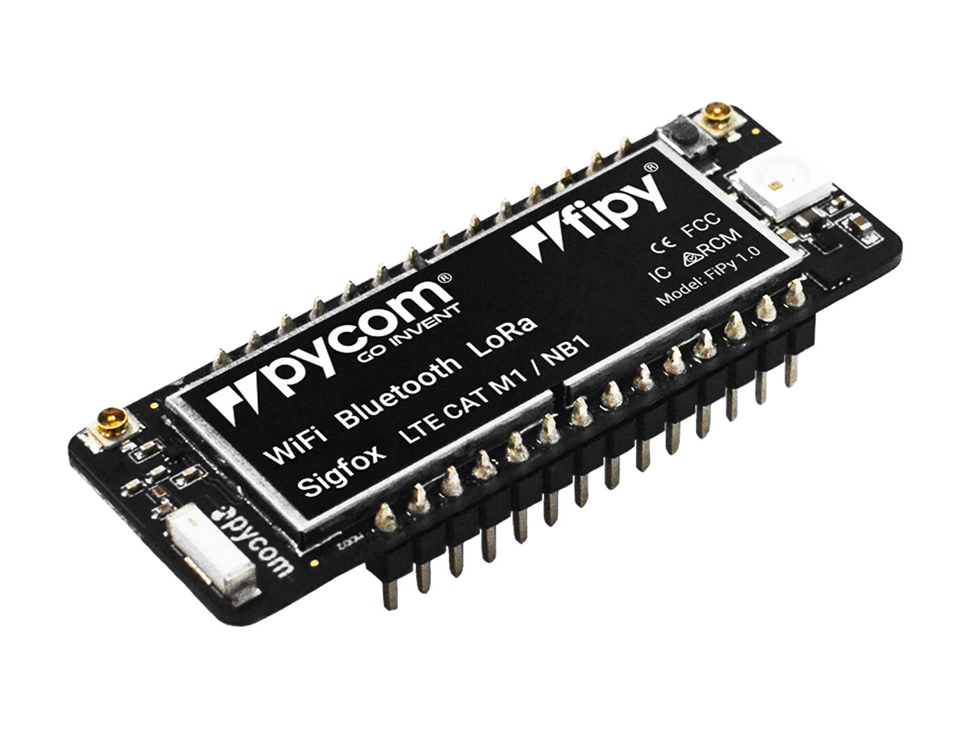 Pycom Fipy MicroPython enabled development board (LoRa, Sigfox, WiFi, Bluetooth,LTE CAT M1,NB-IoT)