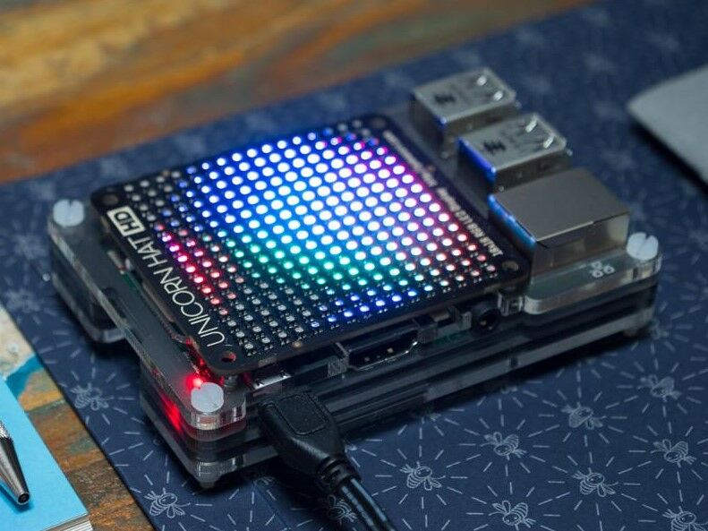 Pimoroni Unicorn HAT HD - 256 RGB LED pixels in a 16x16 matrix