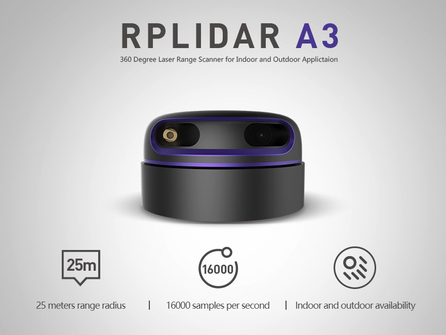 RPLiDAR A3M1 360° Laser Scanner Kit - 25M Range