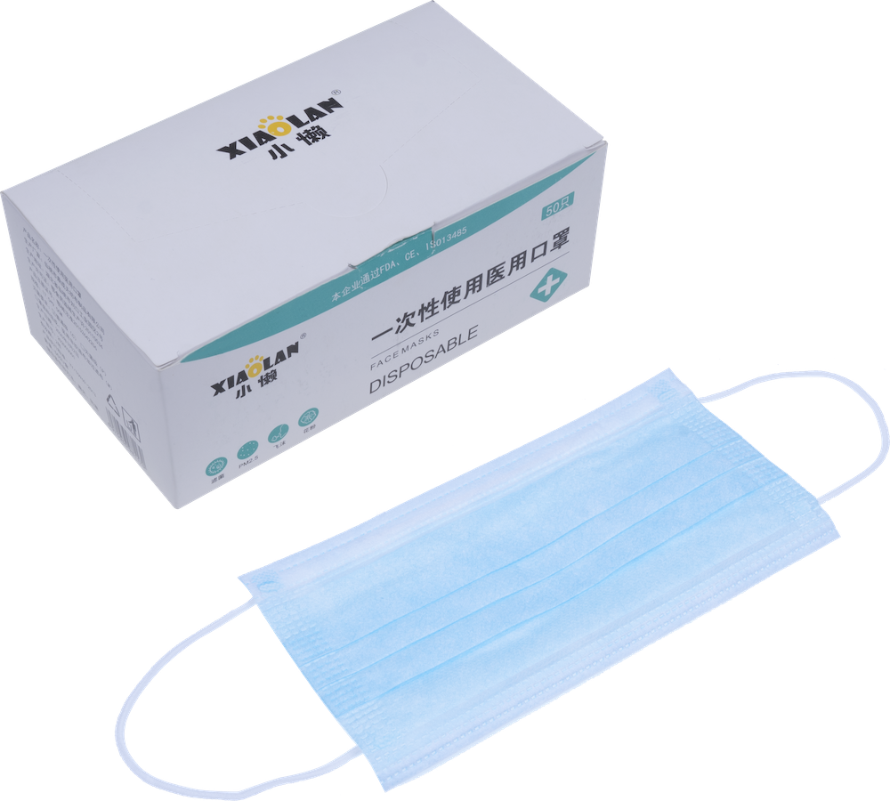 Disposable Face Mask - White - 50 Pcs